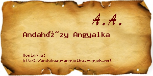 Andaházy Angyalka névjegykártya